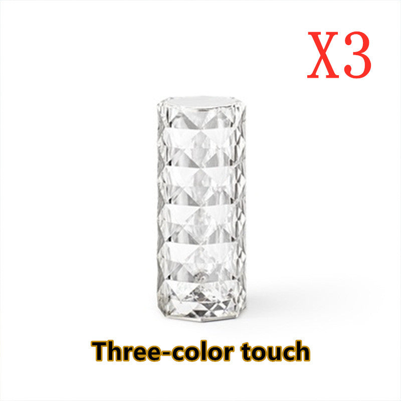 Crystal Lamp USB Table Lamps Bedroom Touch Dimming Atmosphere
