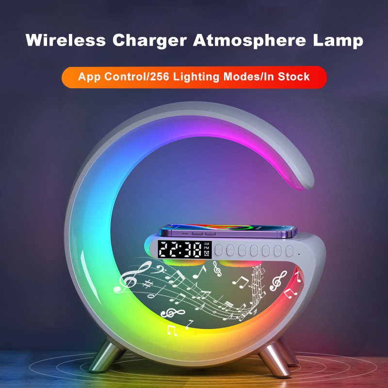 New Intelligent G Shaped LED Lamp Bluetooth Speake Wireless Charger