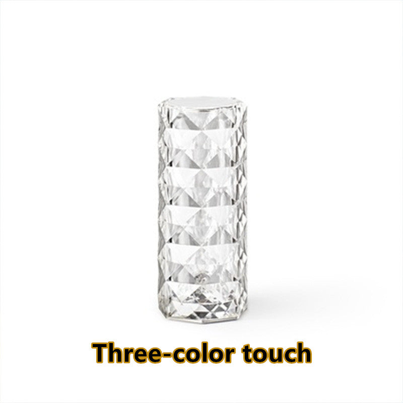 Crystal Lamp USB Table Lamps Bedroom Touch Dimming Atmosphere
