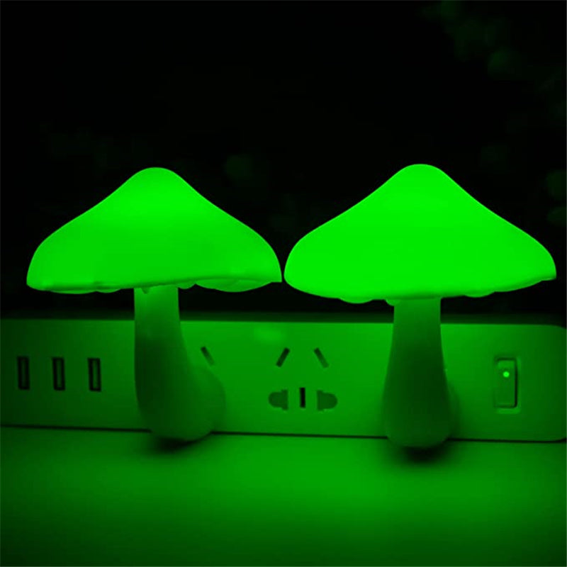 LED Night Light Mushroom Wall Socket Lamp