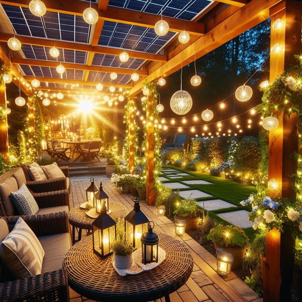 Solar-Powered Lighting patio