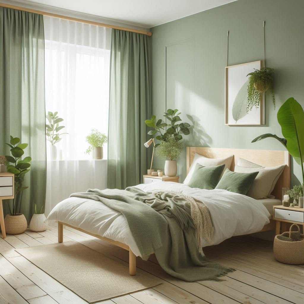 sage green bedroom