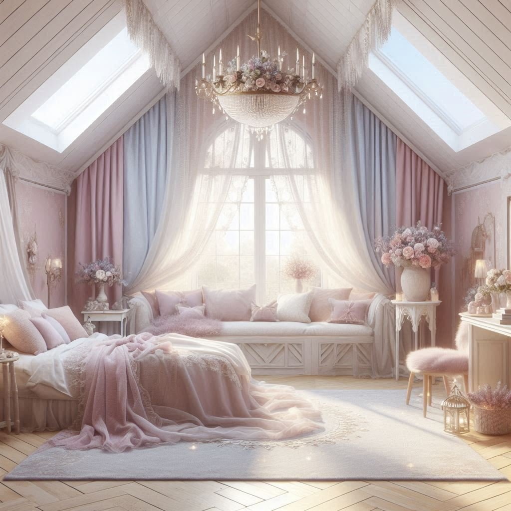 Fairytale-style curtains and walls