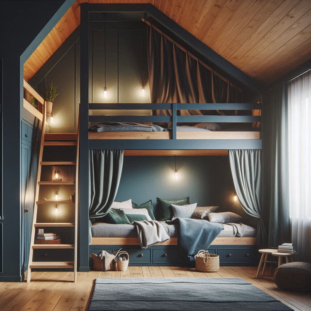 Space-Saving Attic Bunk Bed Ideas for a Stylish Family Retreat