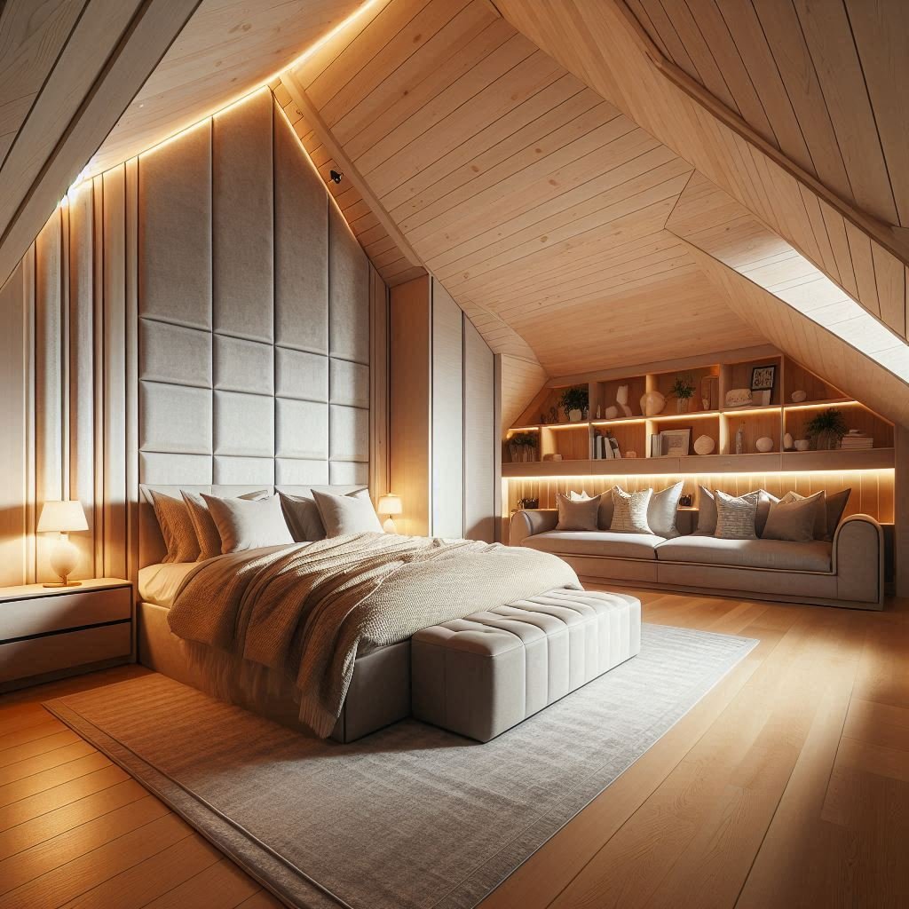 "Smart Under-Eave Built-ins for Attic Spaces"