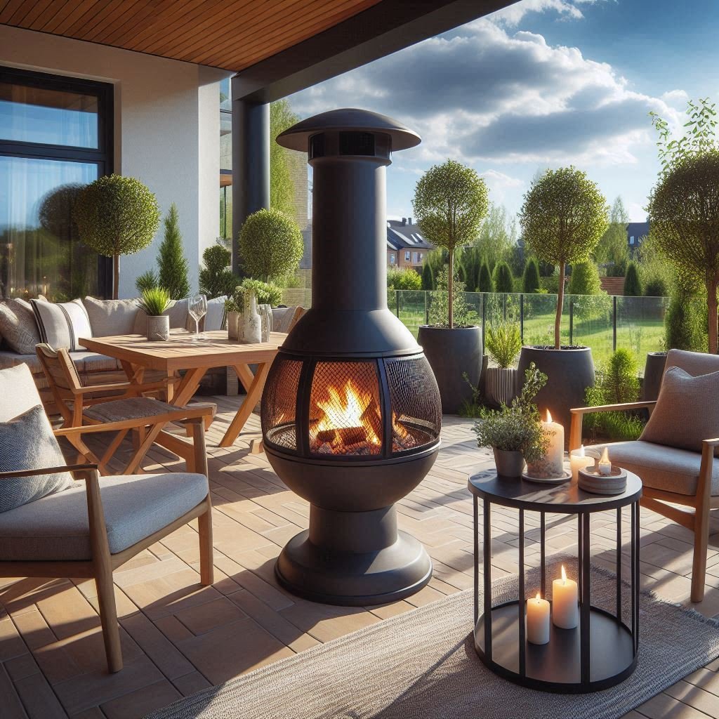 Freestanding Chiminea for Small Patios
