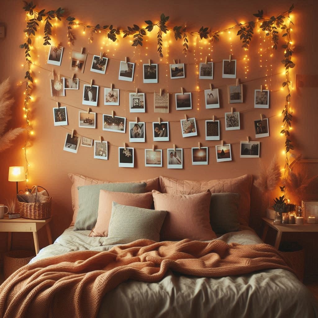 “Fairy Light Photo Wall Ideas ✨”