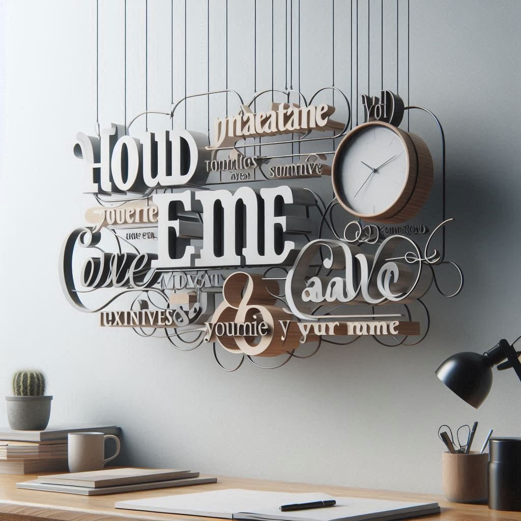 Floating Typography Signs
