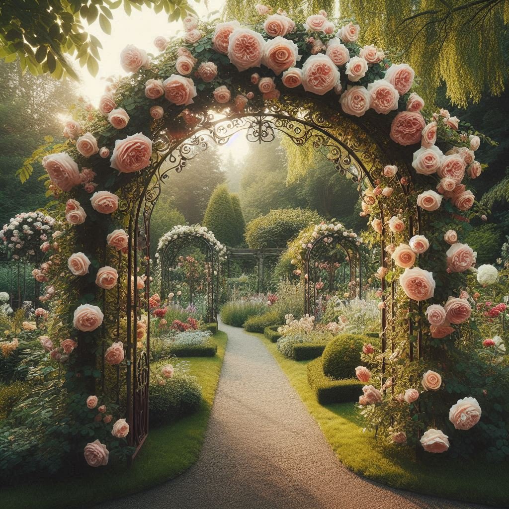 Romantic Rose-Covered garden