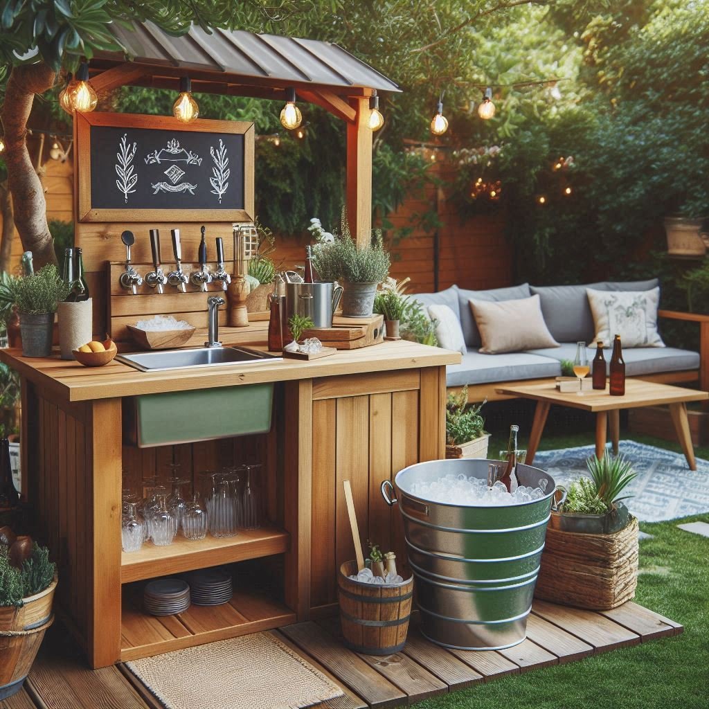 Outdoor Bar Sink for Entertaining