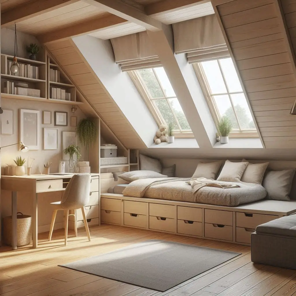 Functional Small Attic Bedroom Layout Ideas