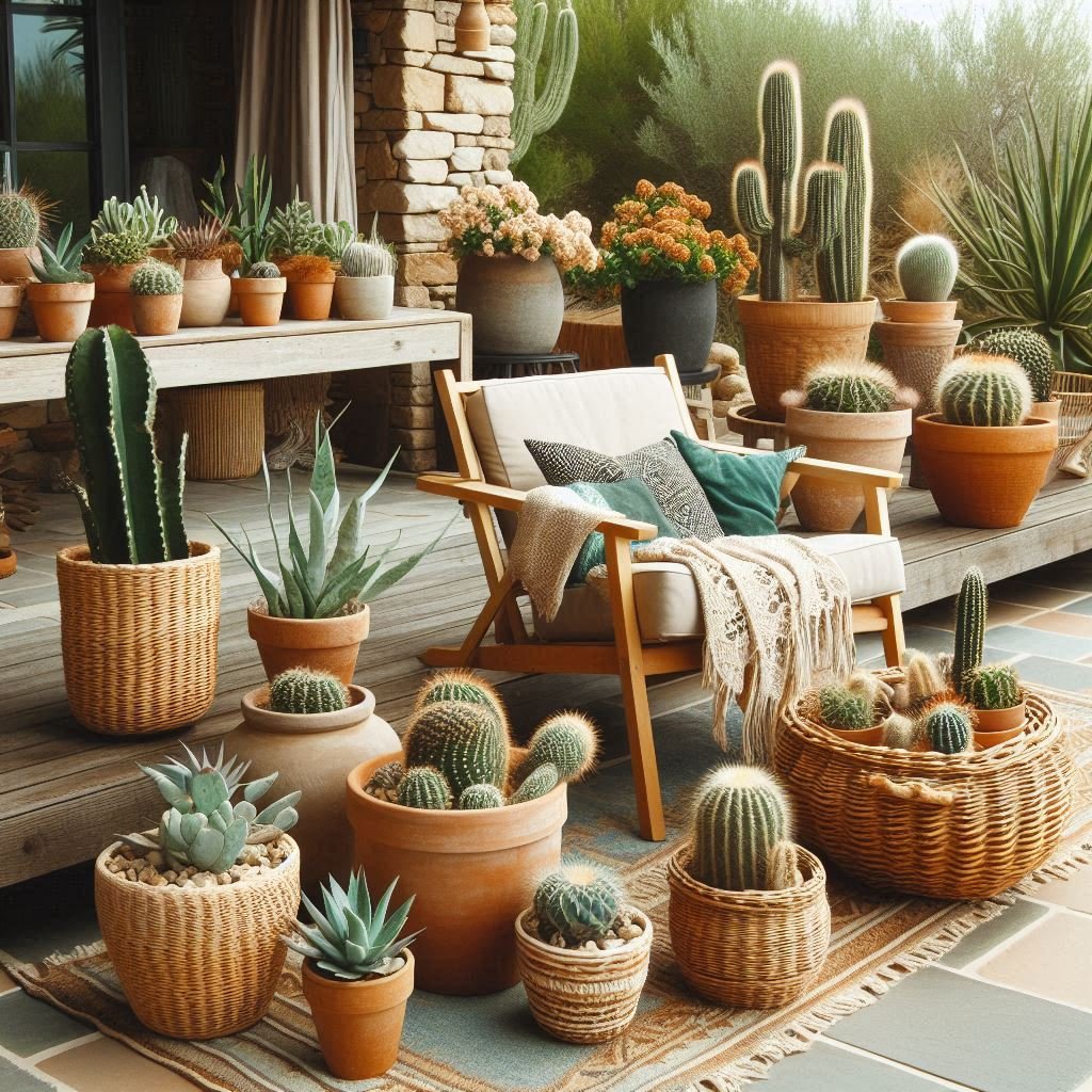 Desert Vibes with Cacti patio