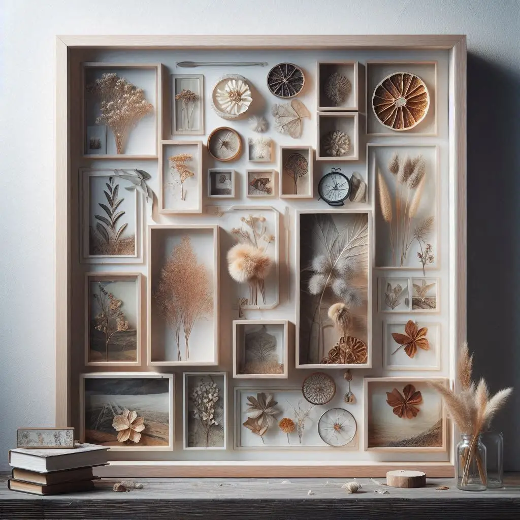 Layered Shadow Boxes wall