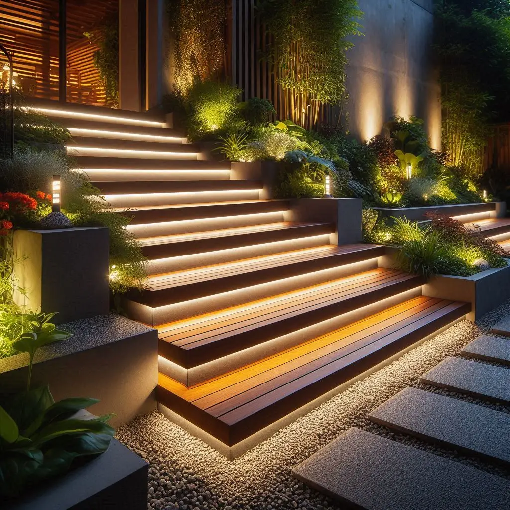 Step Lights garden
