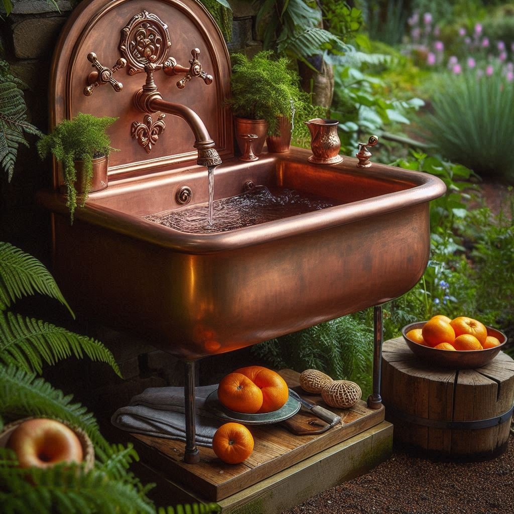 Sink with Vertical Garden Backdrop