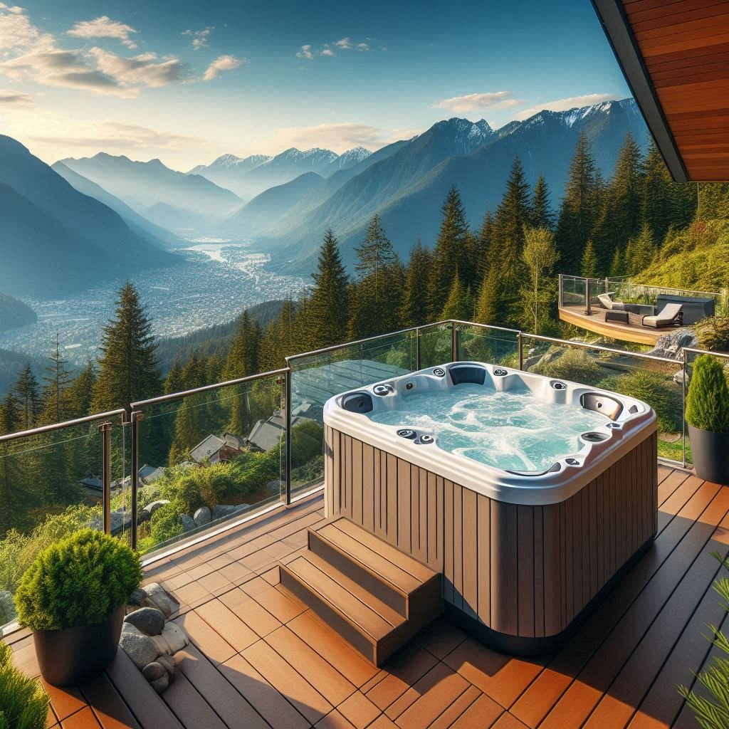 Mountain View Patio with Glass Railing
