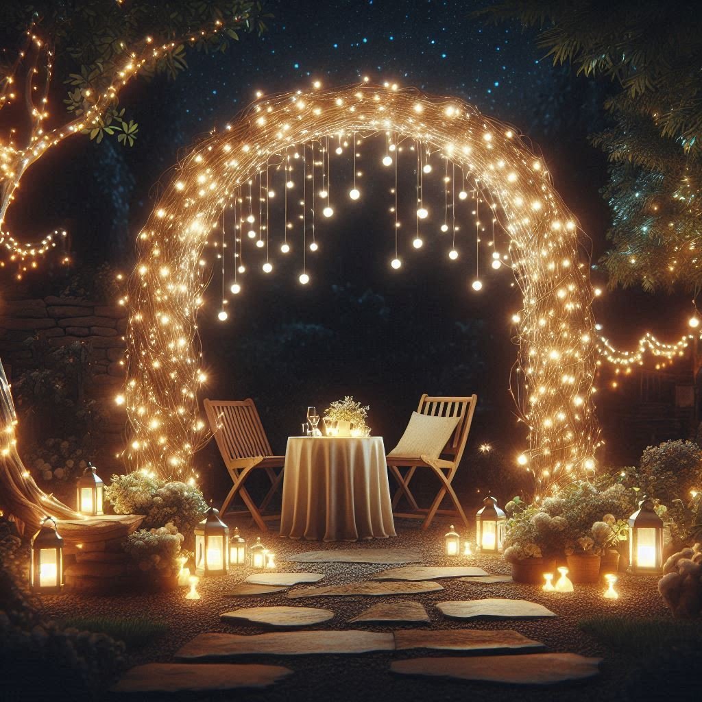 Fairy Light Arch for Nighttime Magic