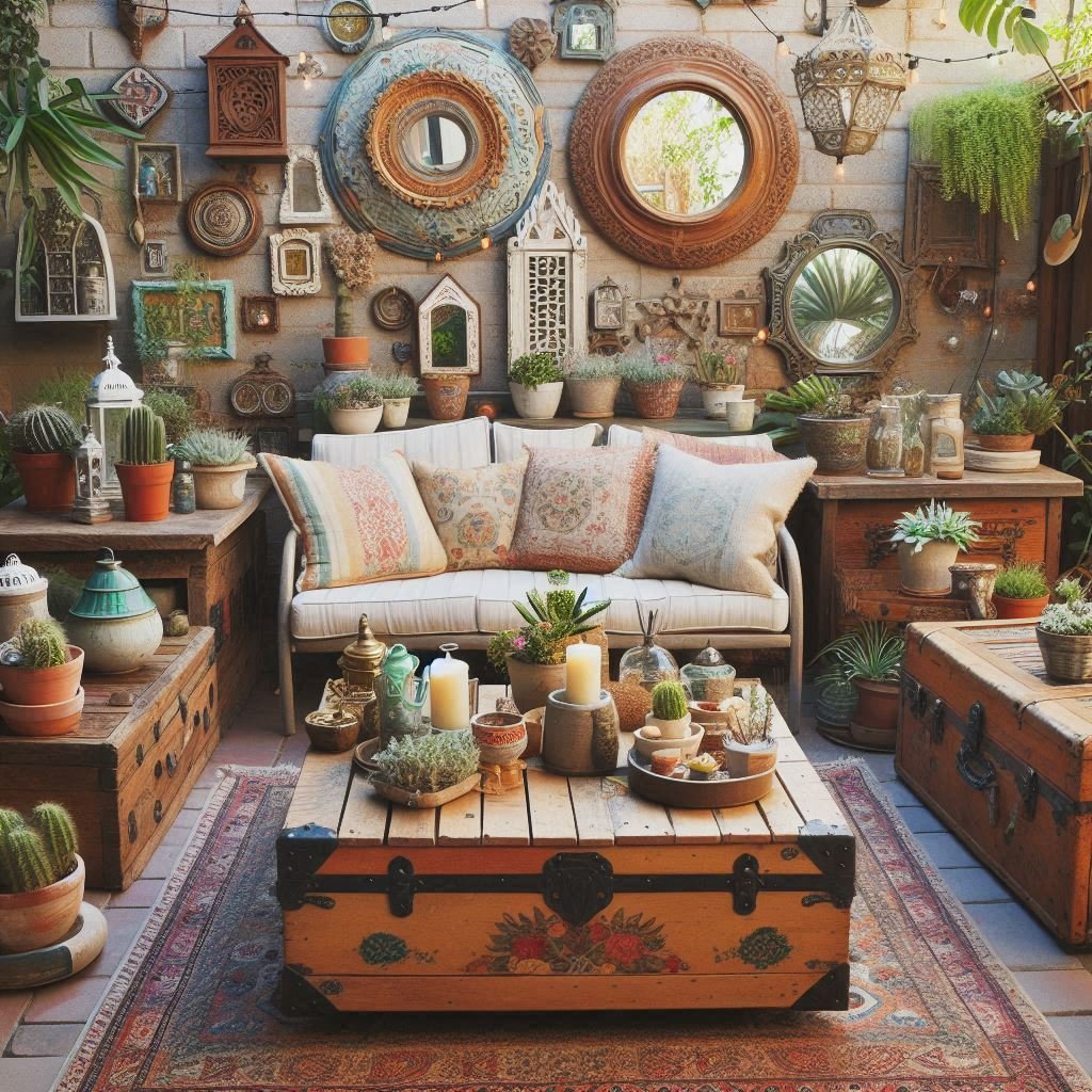 Upcycled and Vintage patio