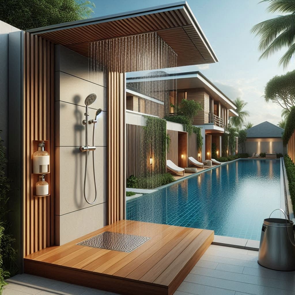 Outdoor Shower Station patio