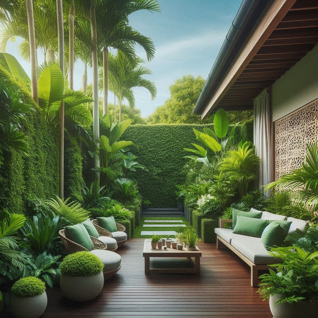 Lush Greenery & Privacy Screens patio