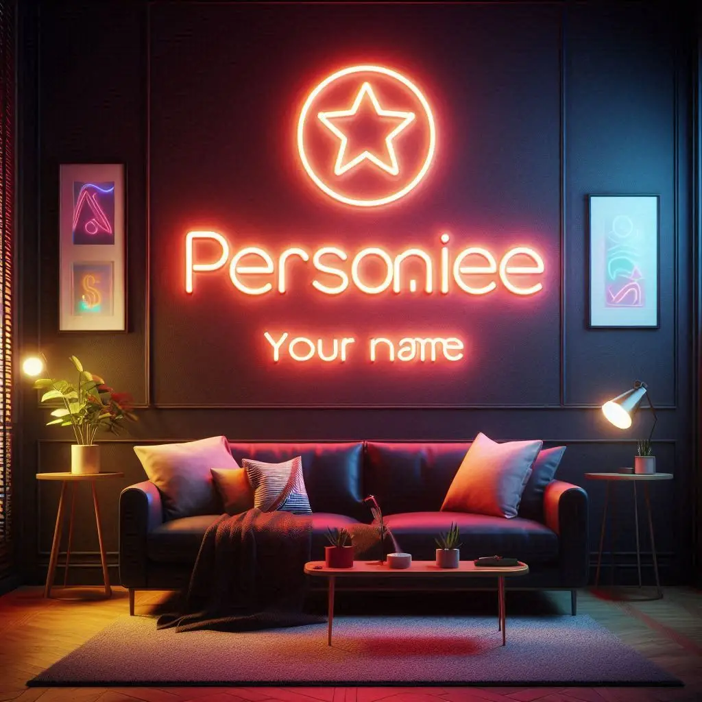  Personalized Neon Sign wall