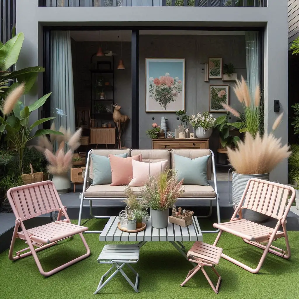  Foldable Metal Bench