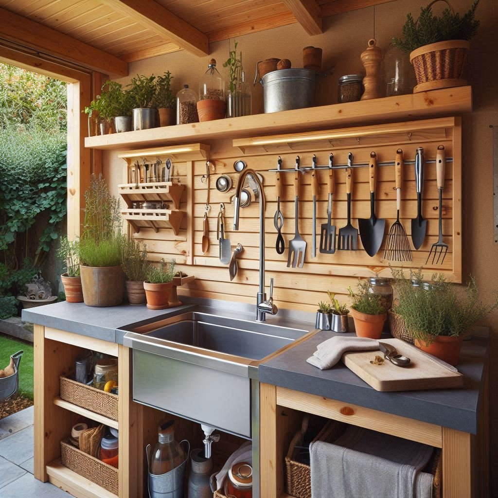 Built-in Garden Sink with Counter Space
