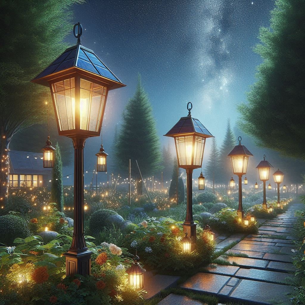 Solar-Powered Lanterns garden
