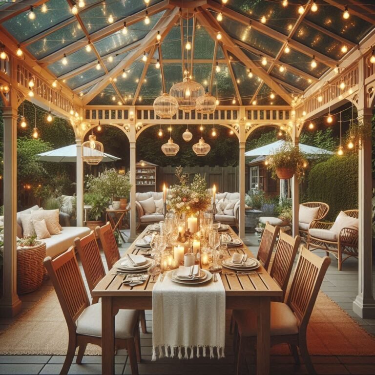 Outdoor Dining Gazebo for Alfresco Meals patio