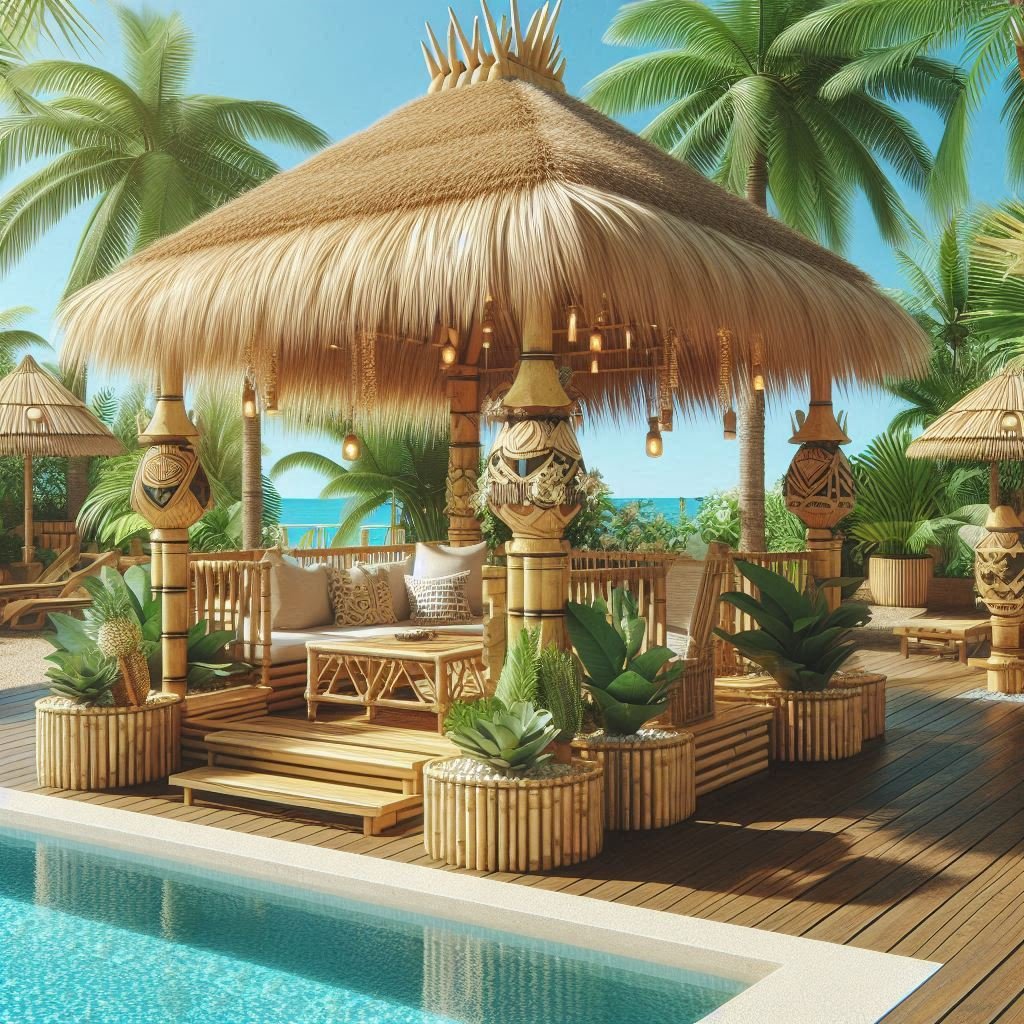 Tropical Tiki Style patio