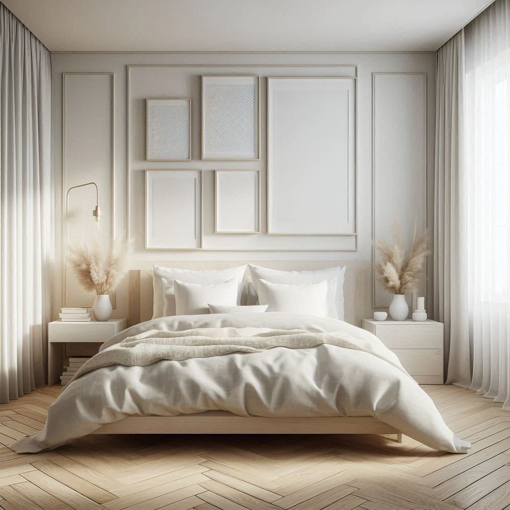 “Simple Gallery Walls for Small Bedrooms ????️”
