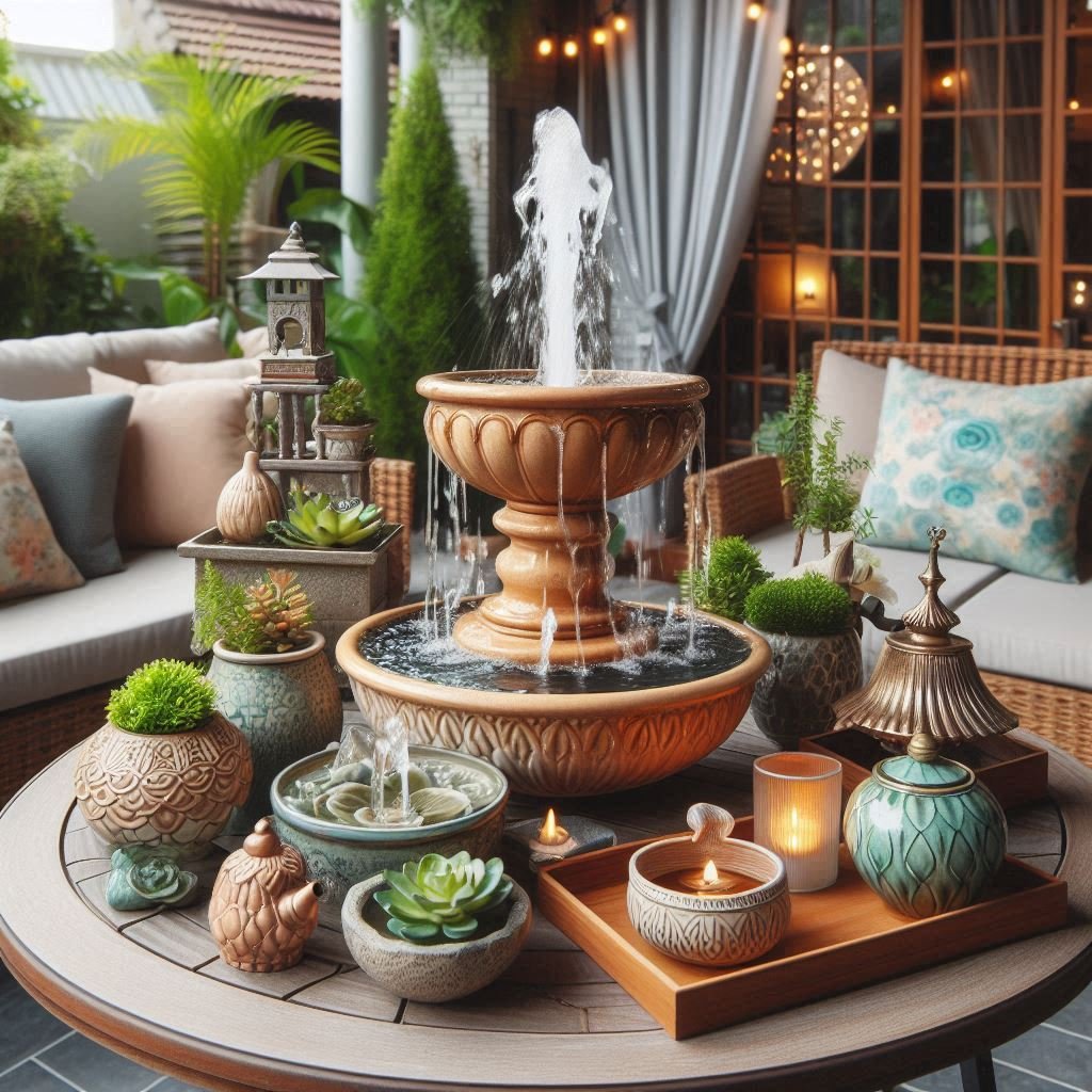 Budget-Friendly Water Feature patio