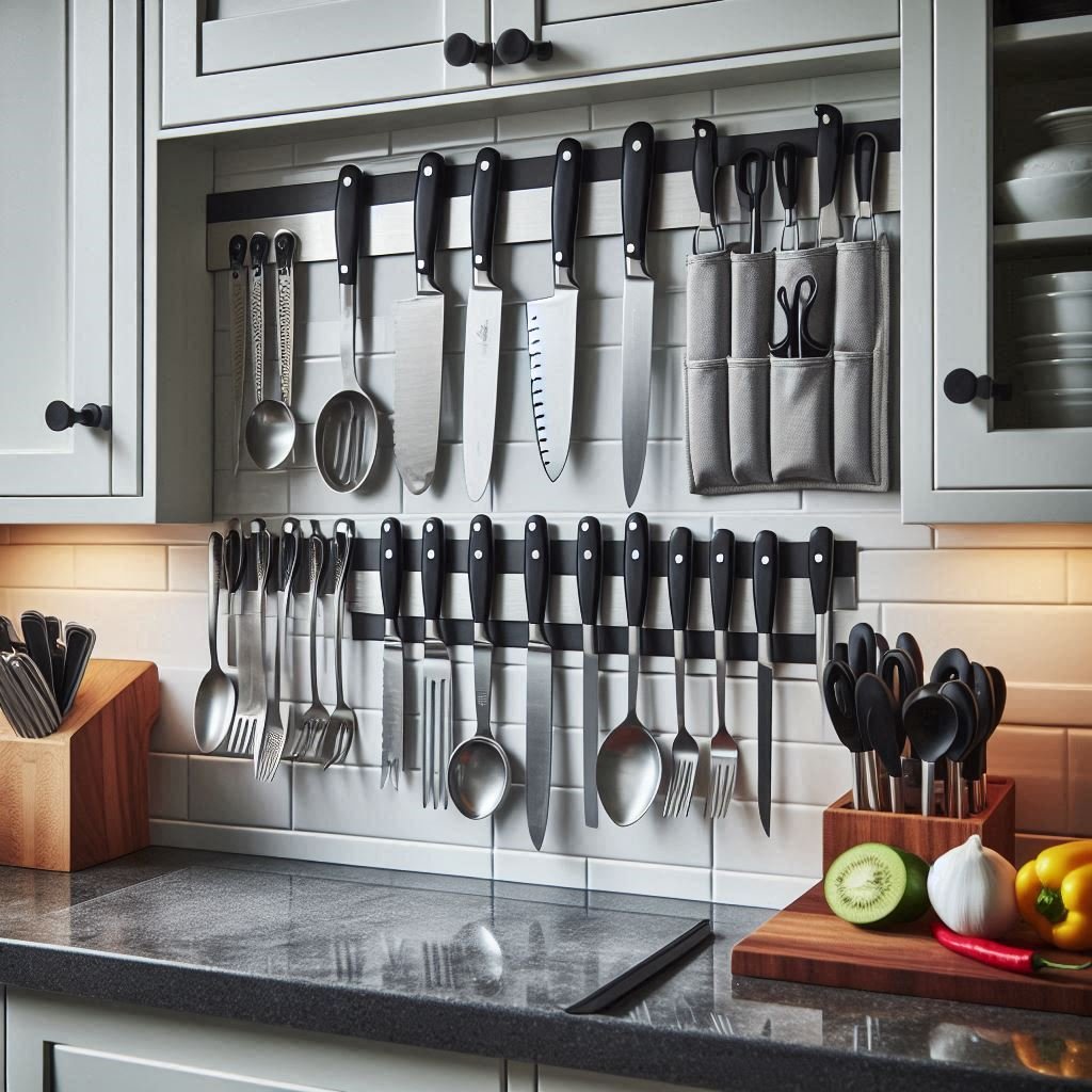 Utilize Magnetic Strips for Metal Utensils