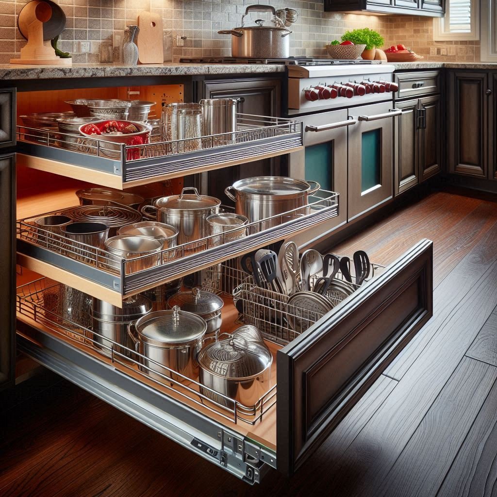 Install Pull-Out Cabinet Organizers