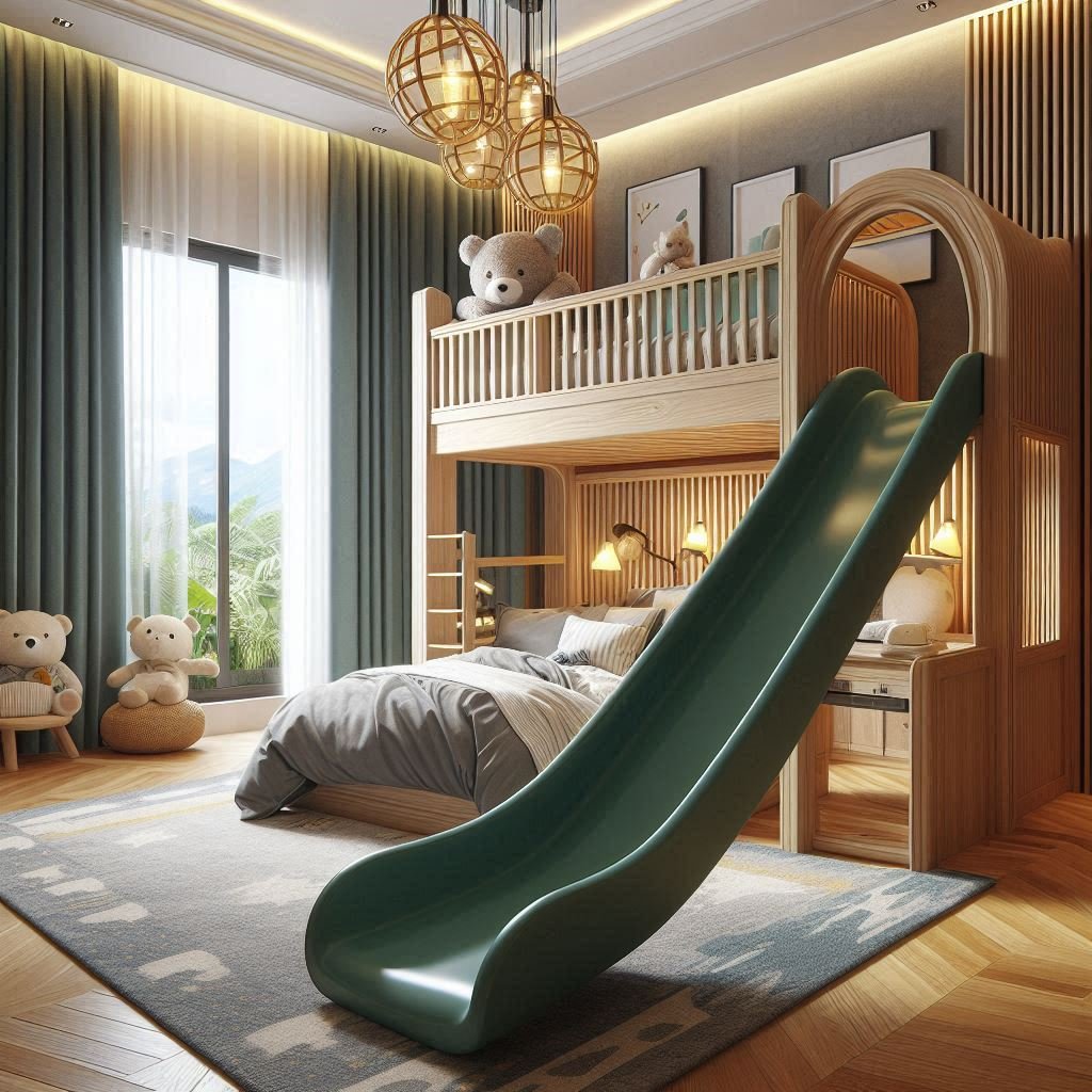 Bring in a Slide kids room