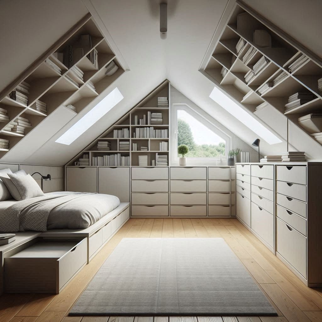 Custom Built-In Storage for Stylish Attic Spaces