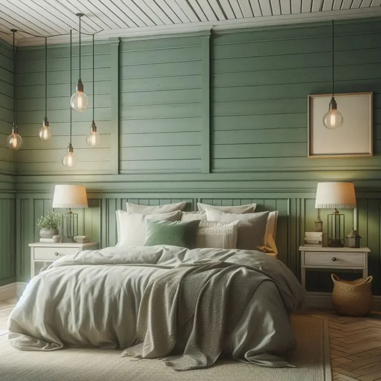 Green Shiplap Wall for Farmhouse Vibe
