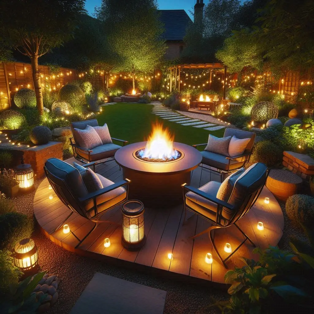 Fire Pit Lighting garden