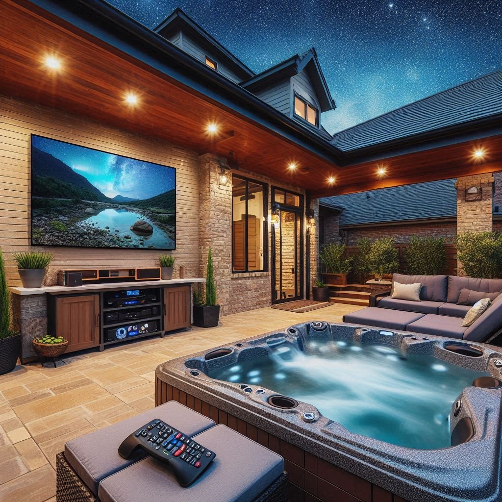 Entertainment Patio with Outdoor TV & Sound System