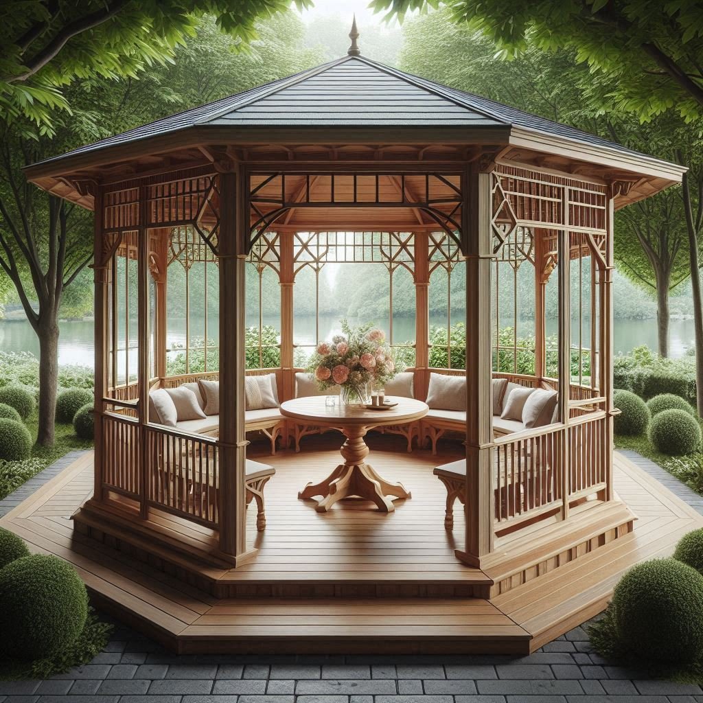Classic Hexagon Gazebo patio