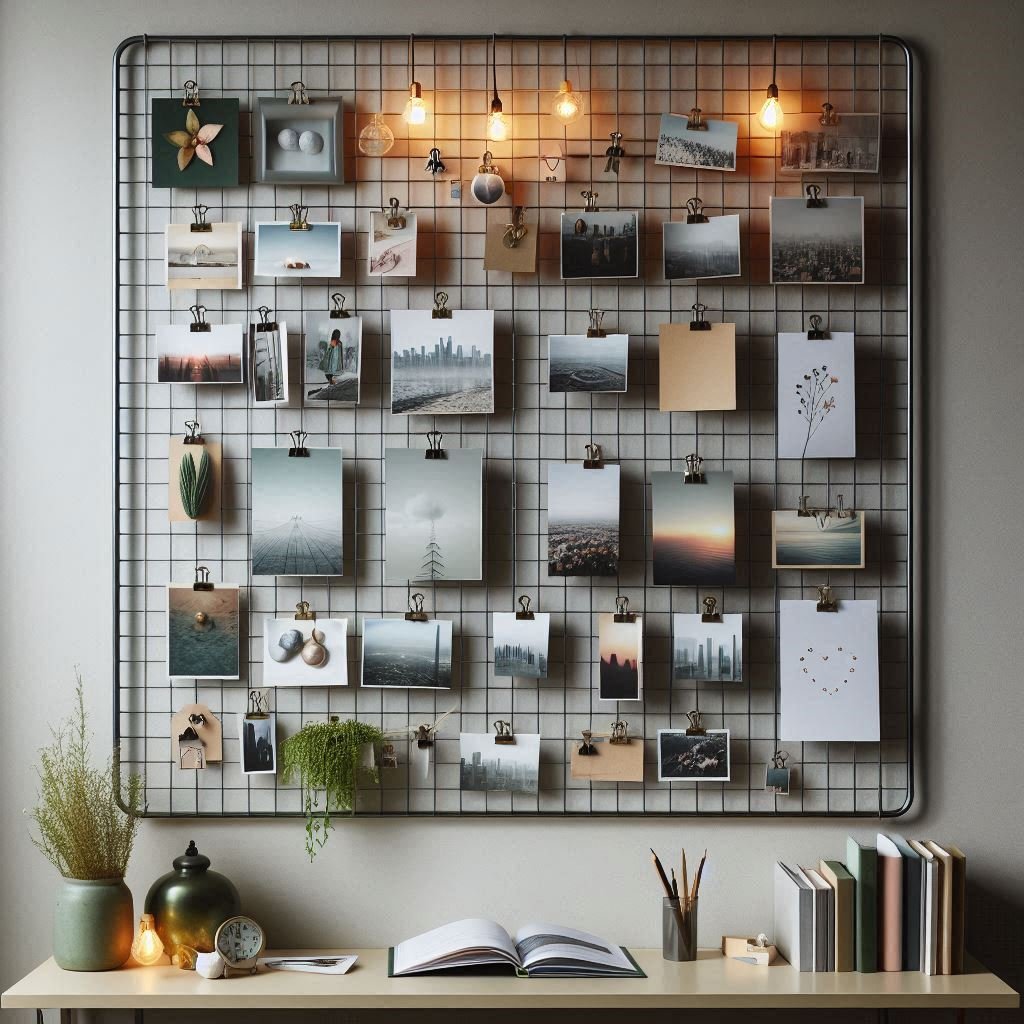 Metal Grid Display wall