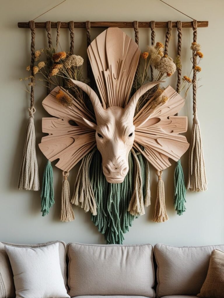 Hang Organic Wall Art living room