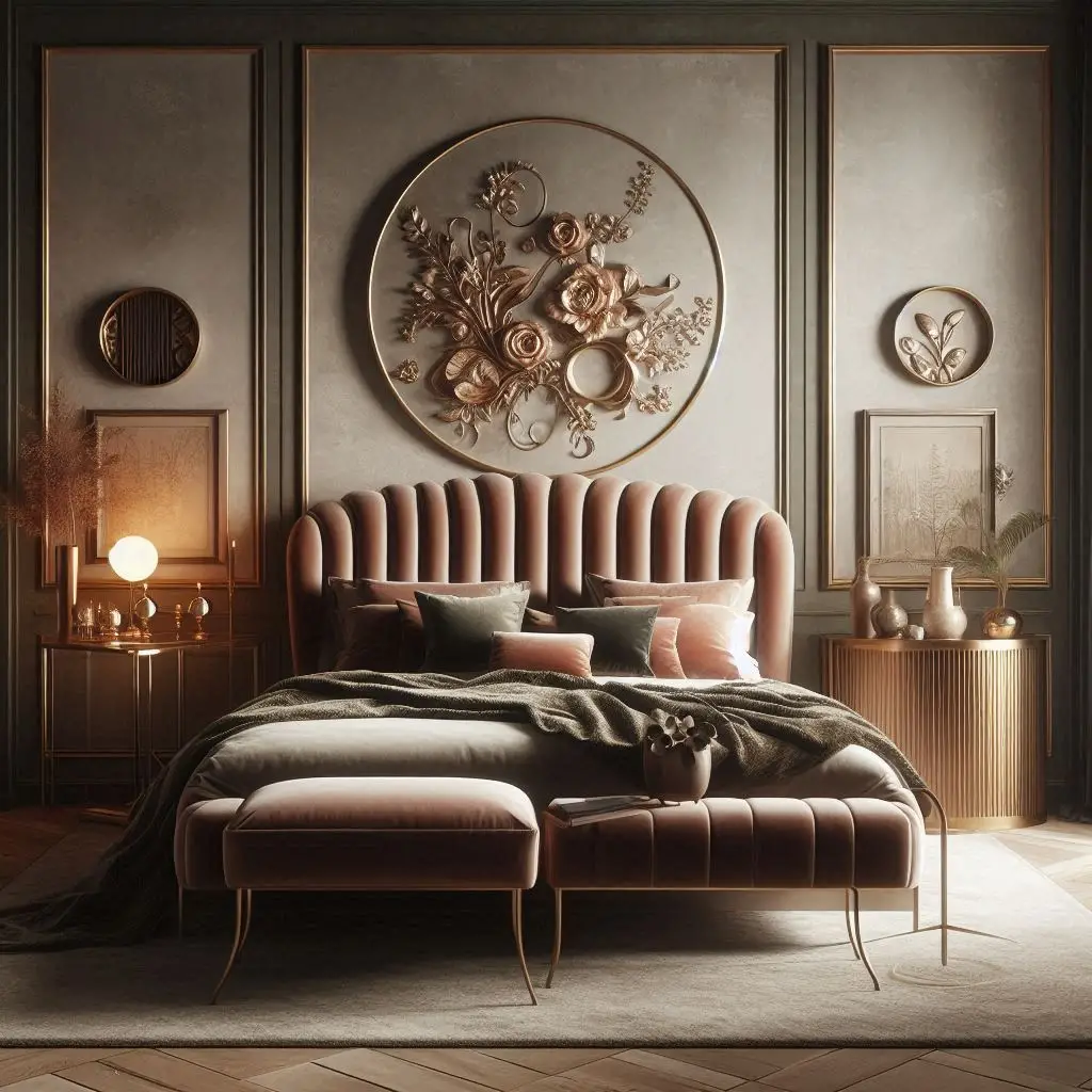 Velvet Upholstered Bed for Plush Comfort