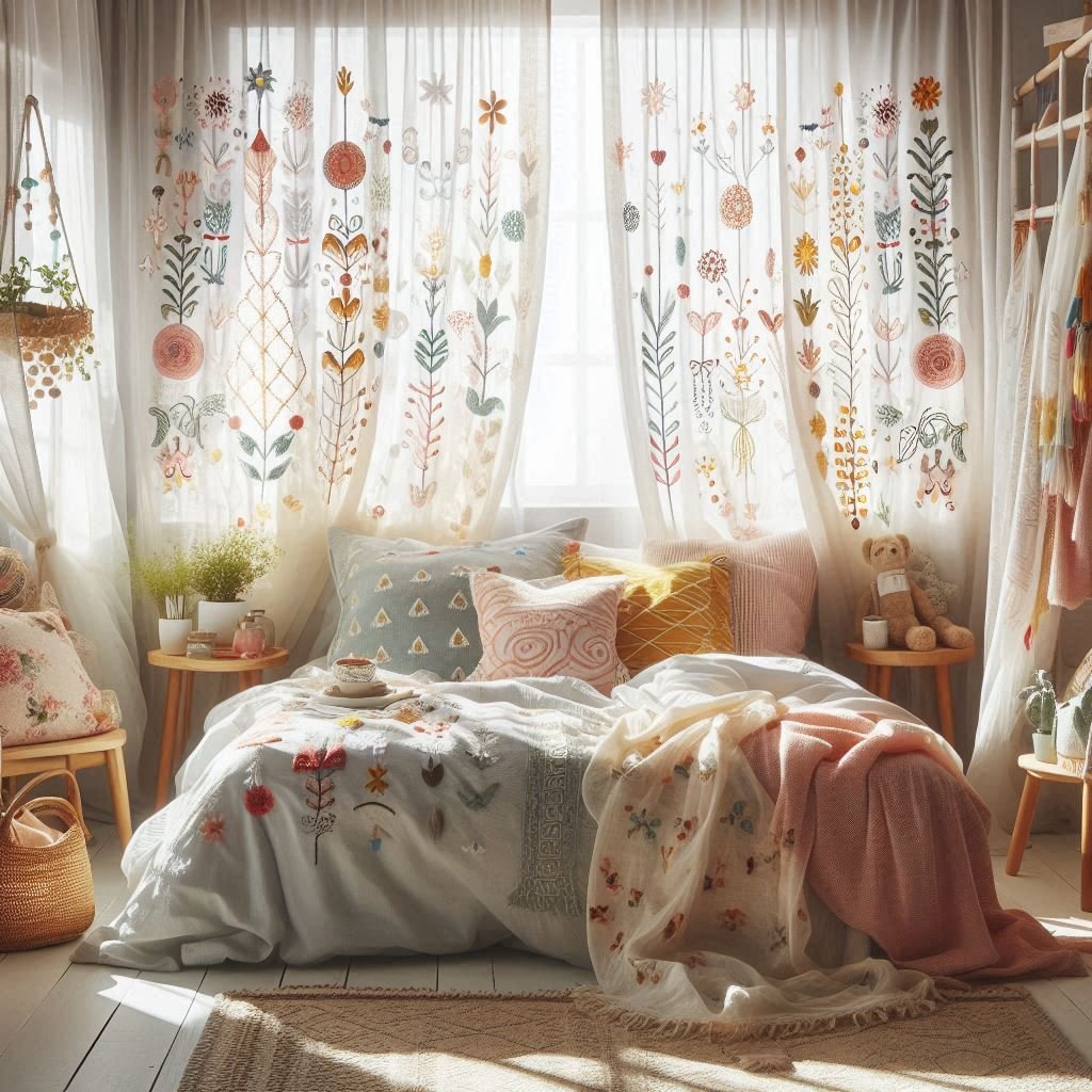 Patterned Sheers curtain 