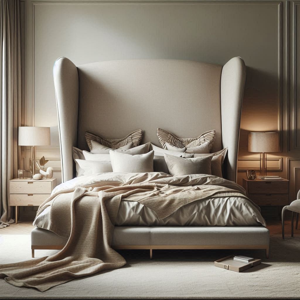 Wingback Headboard Bed