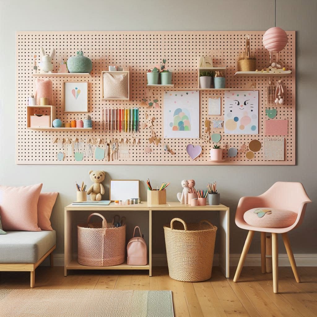 a Pegboard Wall kids room