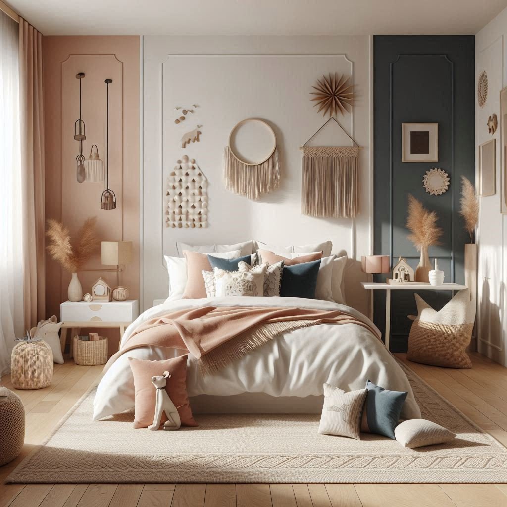 Two-Tone Color Scheme kids bedroom