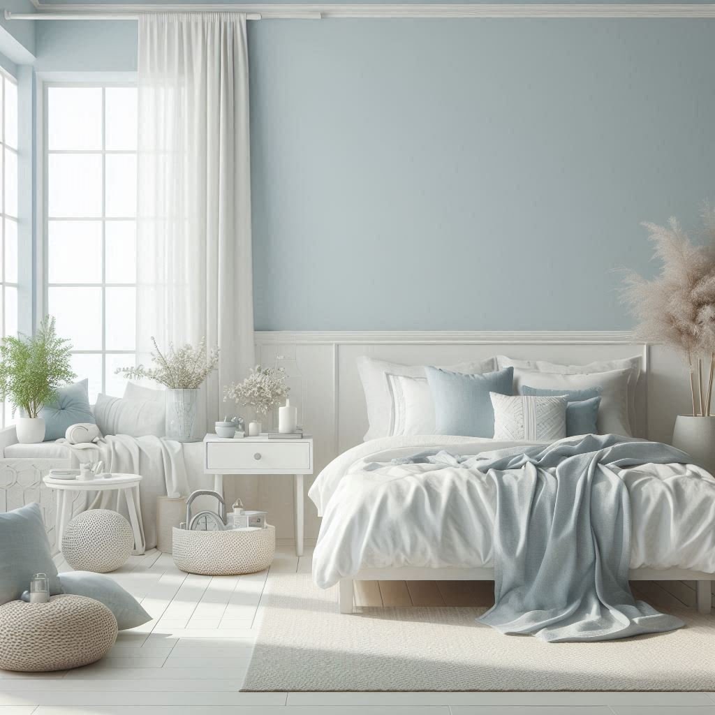 Pastel Blue Accents bedroom