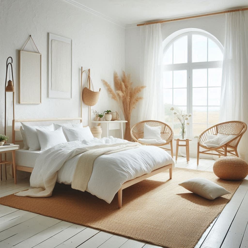 All-White with Natural Accents bedroom