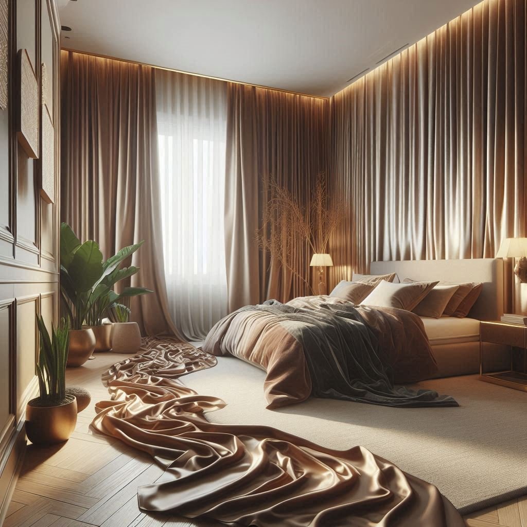 Floor-Pooling Curtains for Elegance